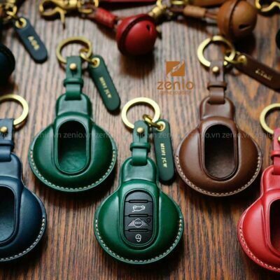 Bao da chia khoa xe o to hand made.