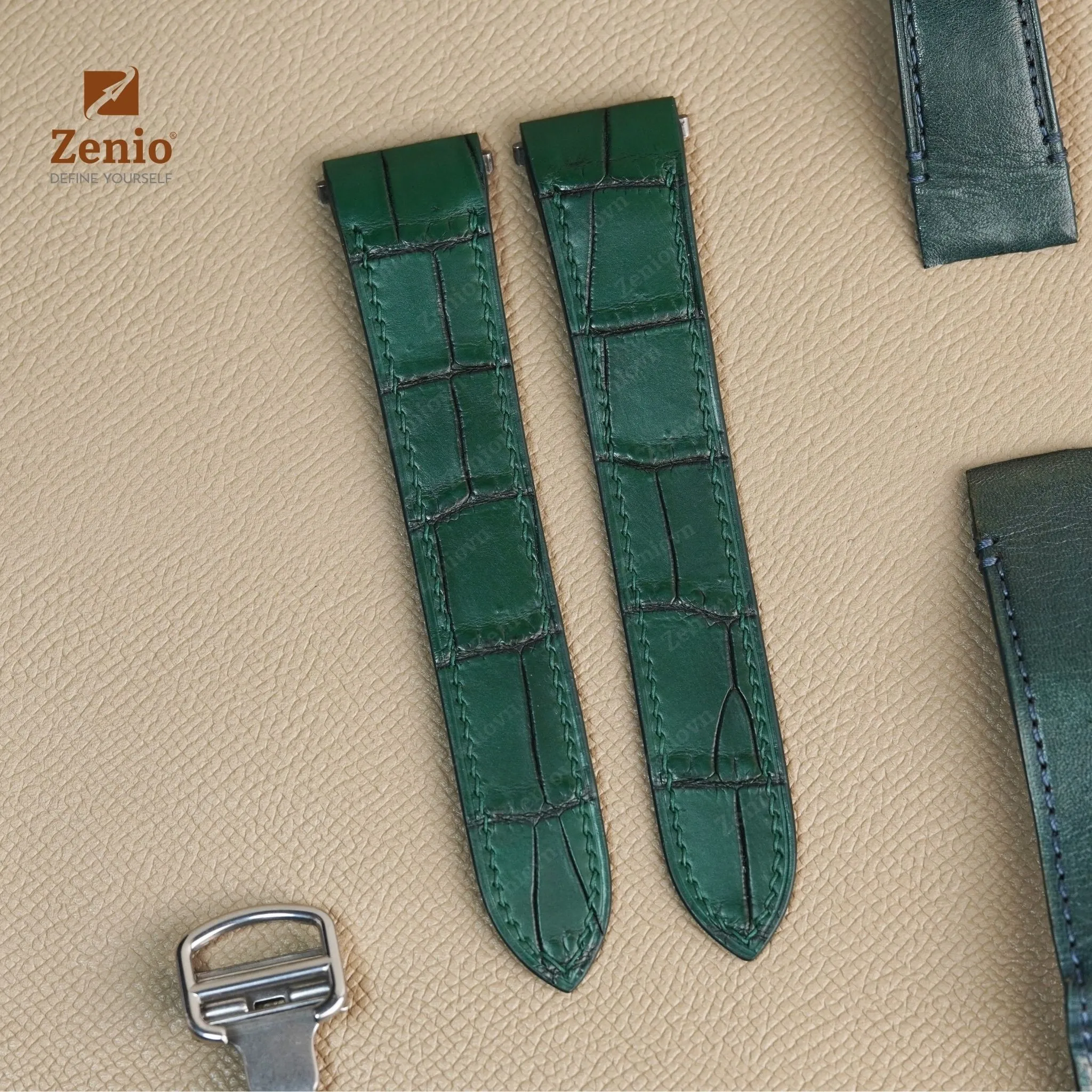 Cá Sấu Màu Xanh Rêu - Double Folding 4