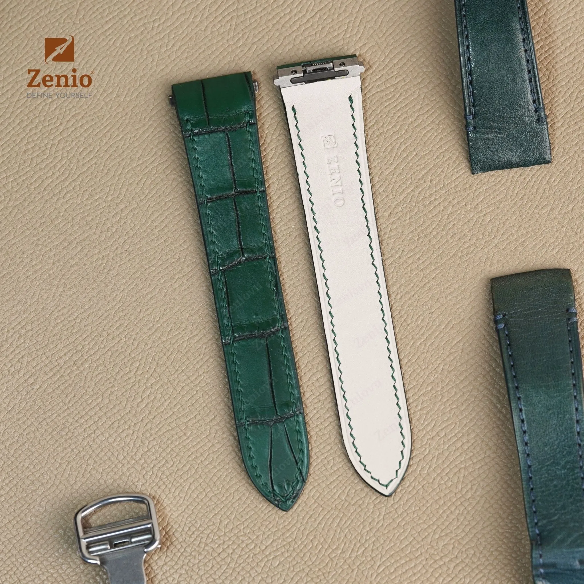 Cá Sấu Màu Xanh Rêu - Double Folding 5