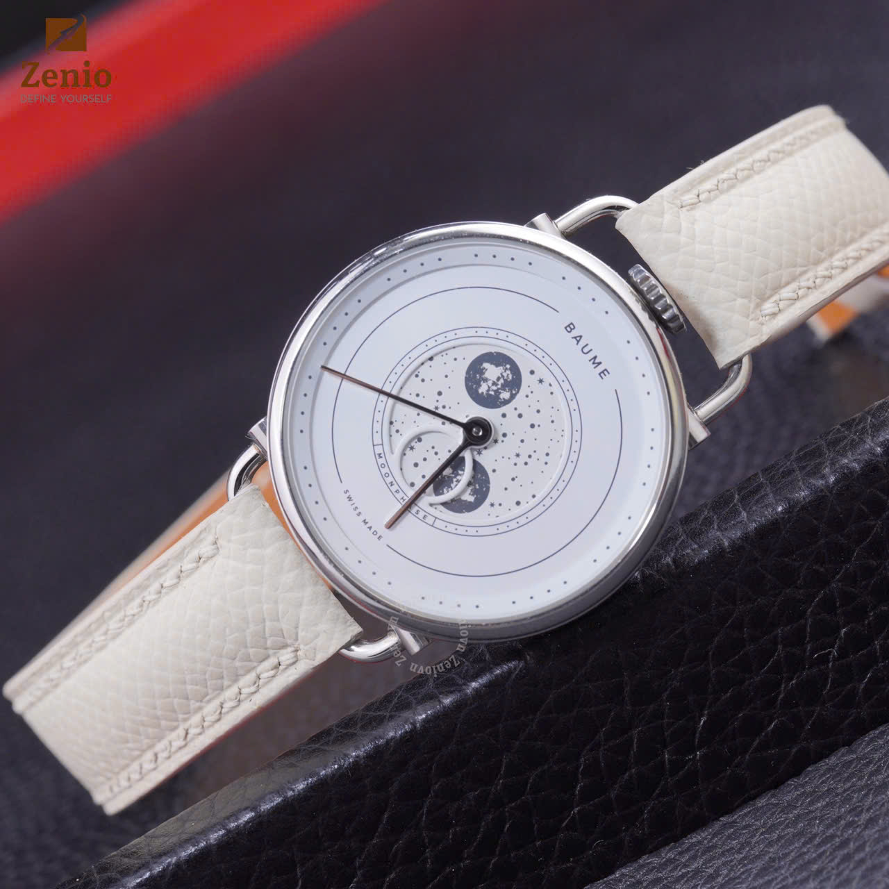 Dây Da Đồng Hồ Baume & Mercier - Dây Da Epsom Trắng