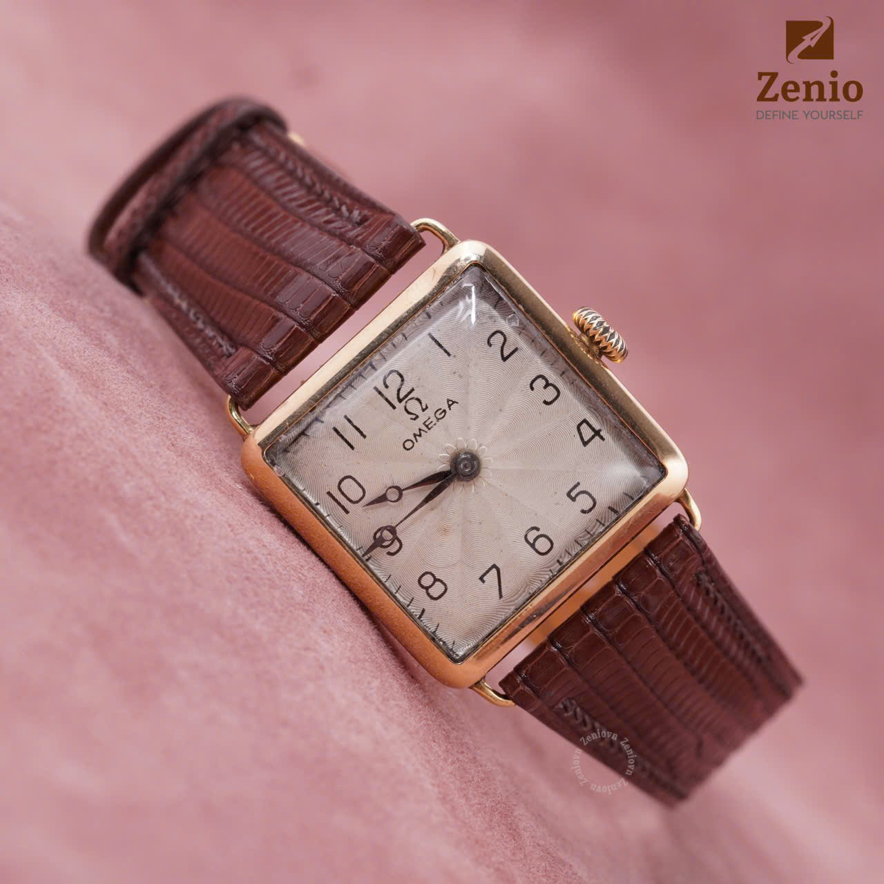 Dây Đồng Hồ Omega Vintage - Dây Da Kỳ Đà Nâu