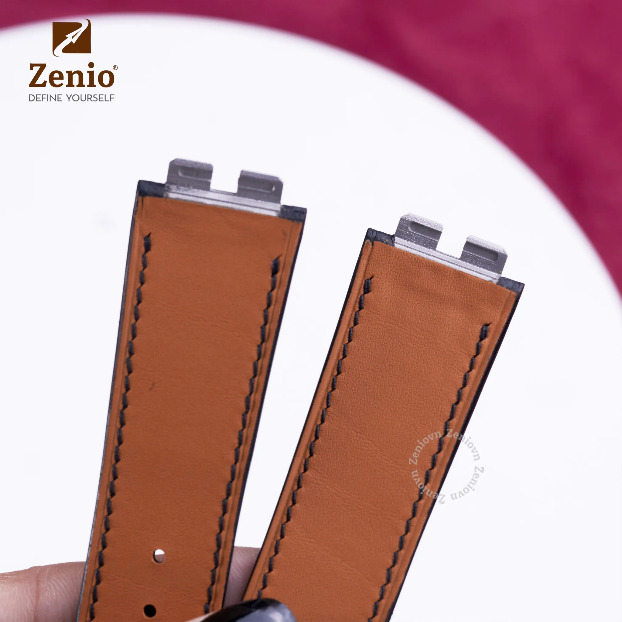 Dây đồng hồ Hublot Big Bang One Click - Dây Da Cá Sấu Màu Đen 8