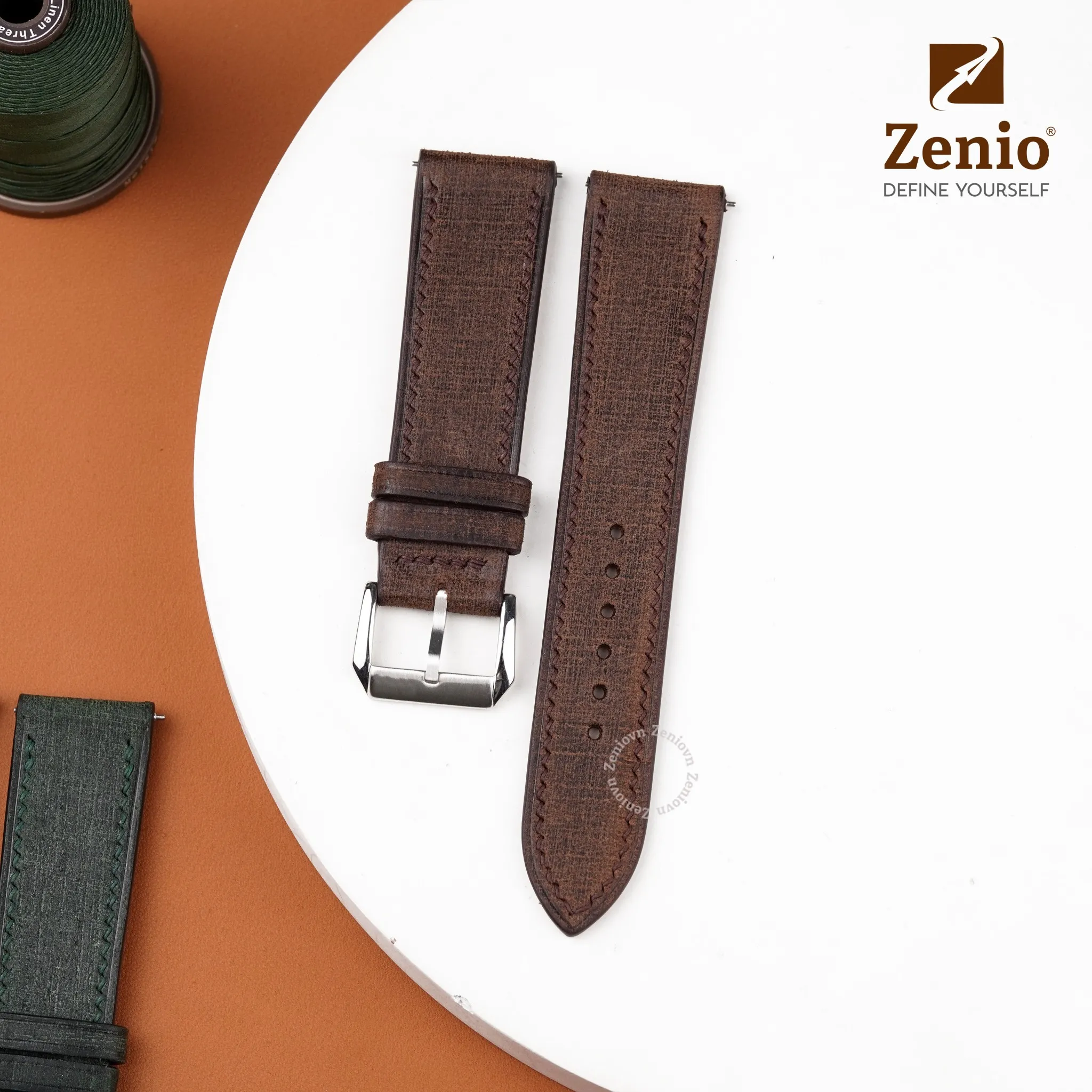 Dây da đồng hồ Babele màu mocha