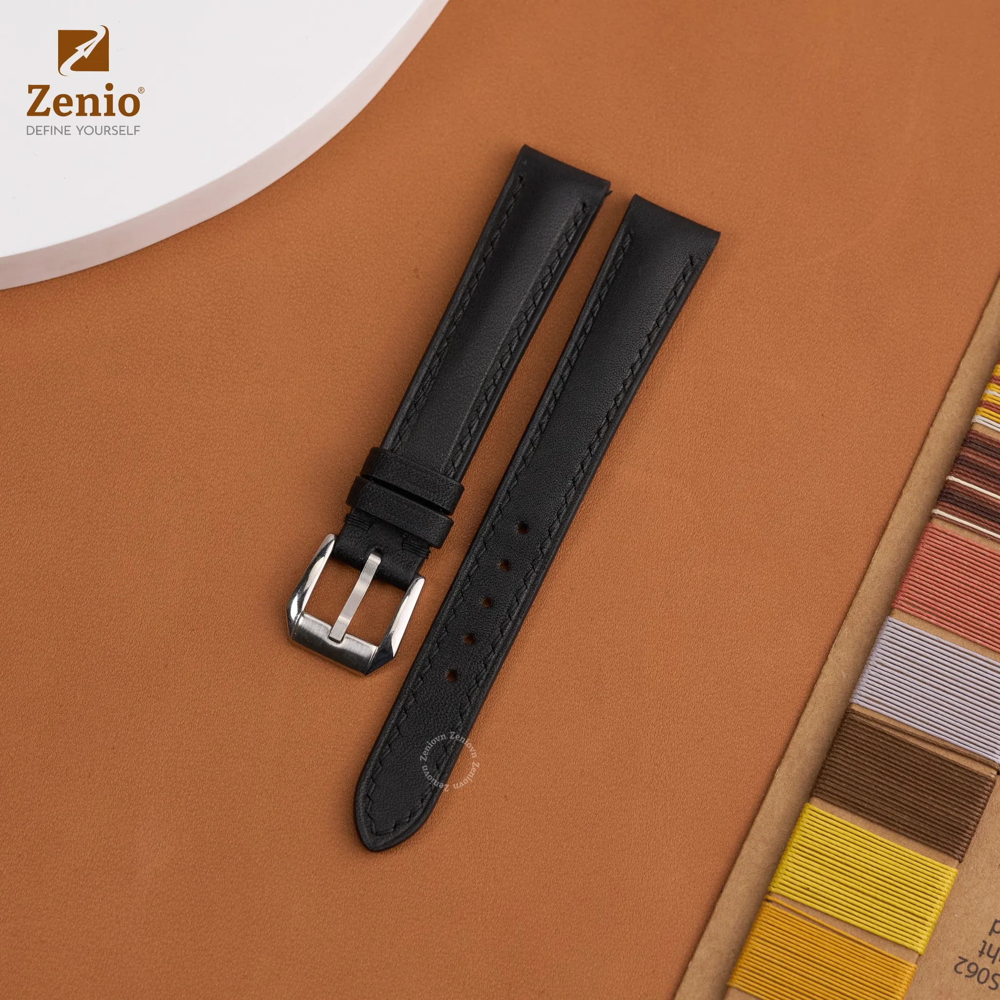 Dây Đồng Hồ Burberry - Dây da Vachetta Màu Đen