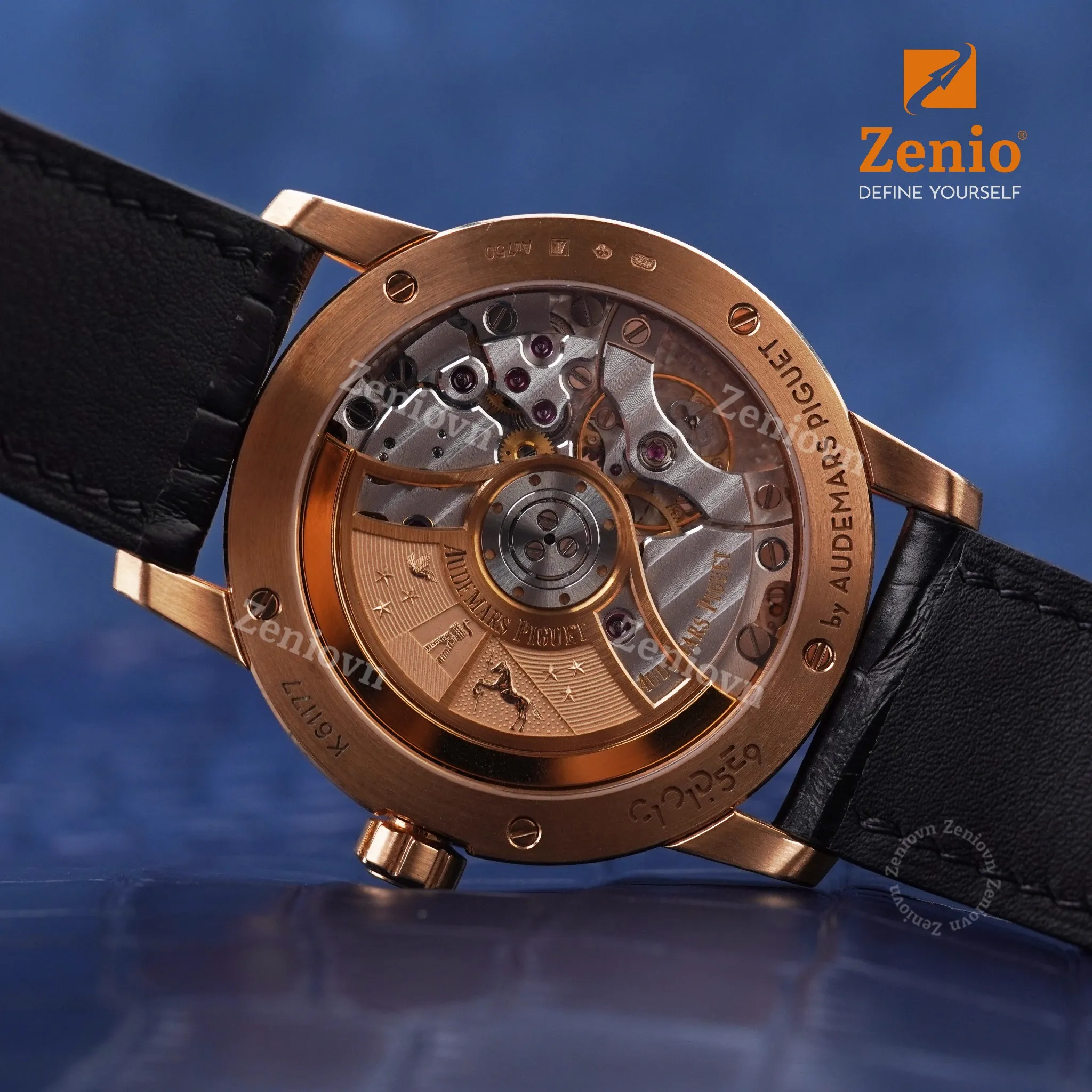 Dây cá sấu Alligator màu Đen cho đồng hồ Audemars Piguet Star Wheel 4