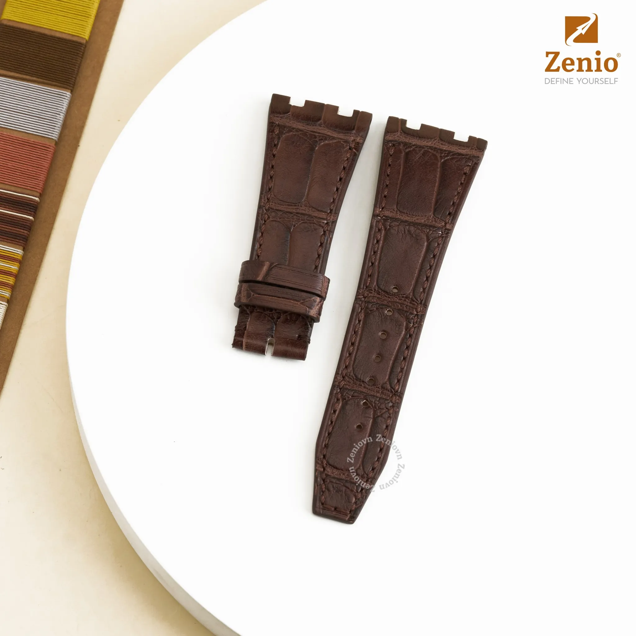 Dây cá sấu Alligator màu Nâu cho đồng hồ Audemars Piguet