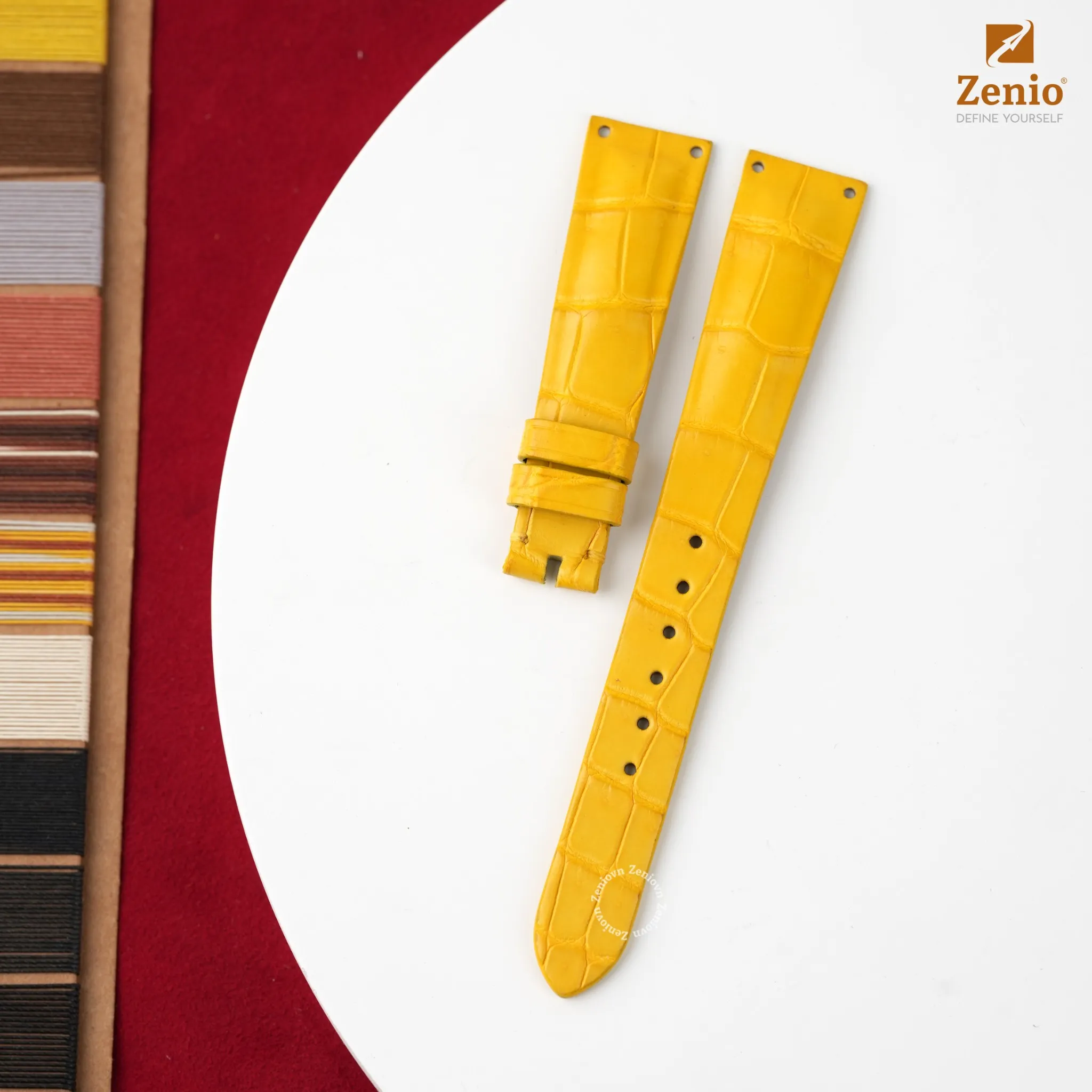 Dây cá sấu Alligator màu Vàng cho đồng hồ Audemars Piguet dòng vintage