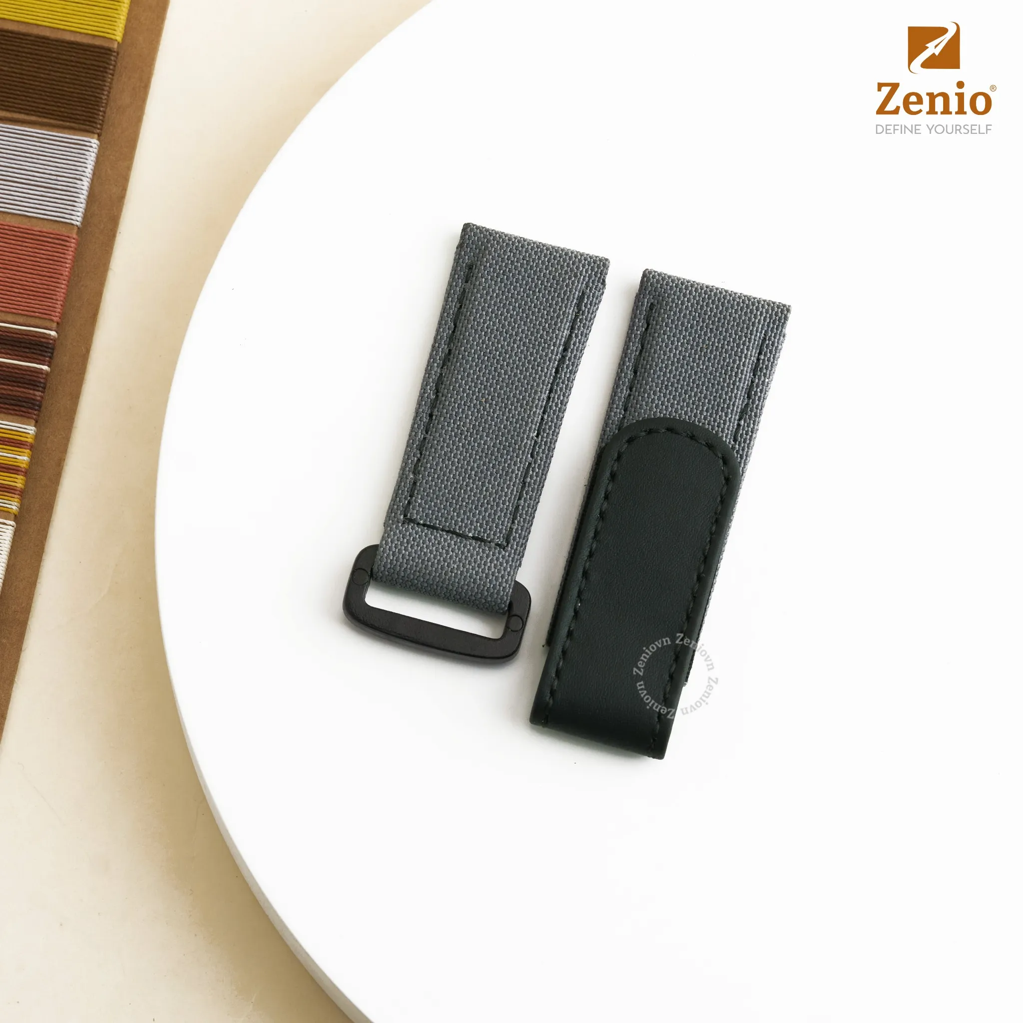 Dây canvas màu Xám Velcro cho đồng hồ Audemars Piguet