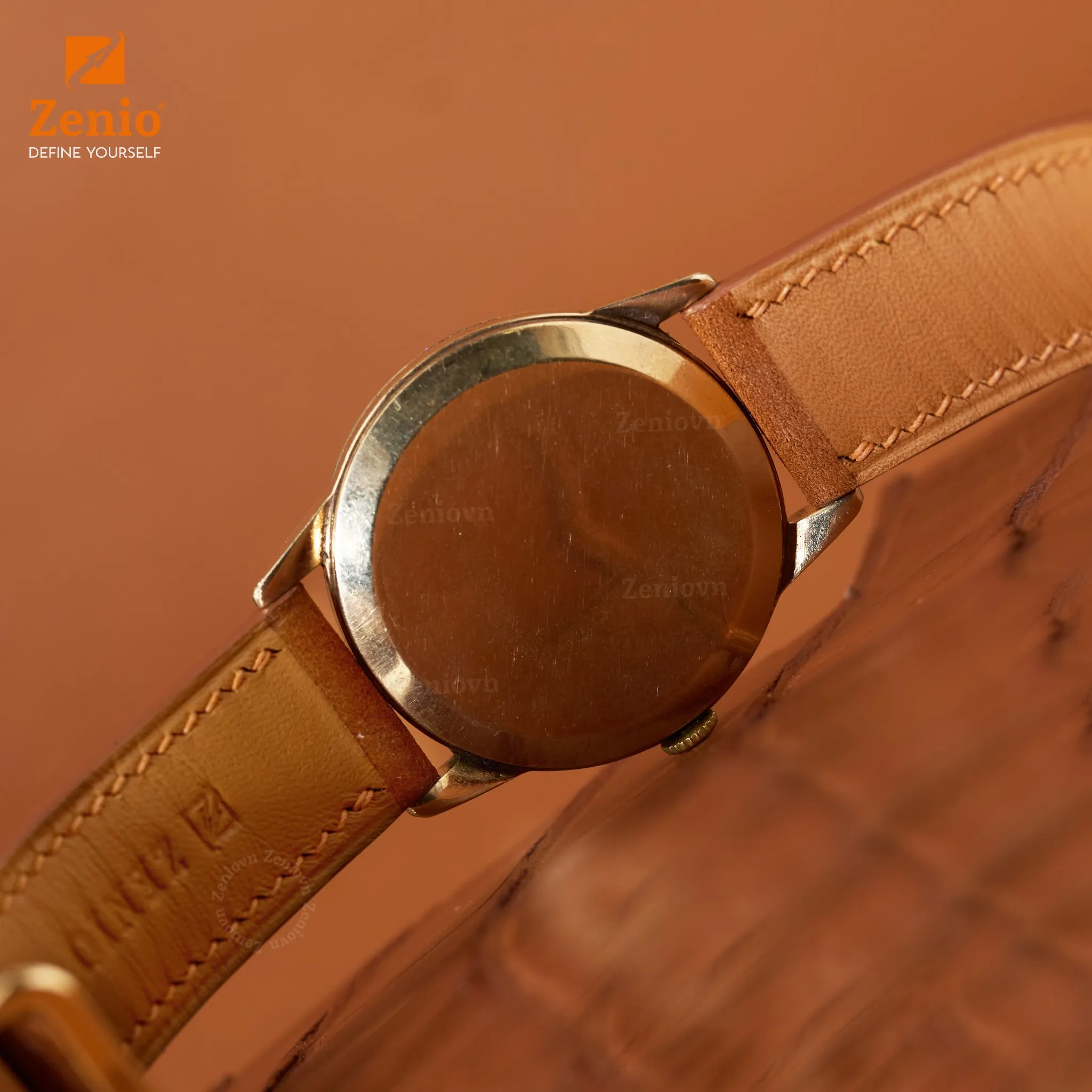 Dây đồng hồ Da Nubuck Màu nâu cho đồng hồ Omega Genève 4