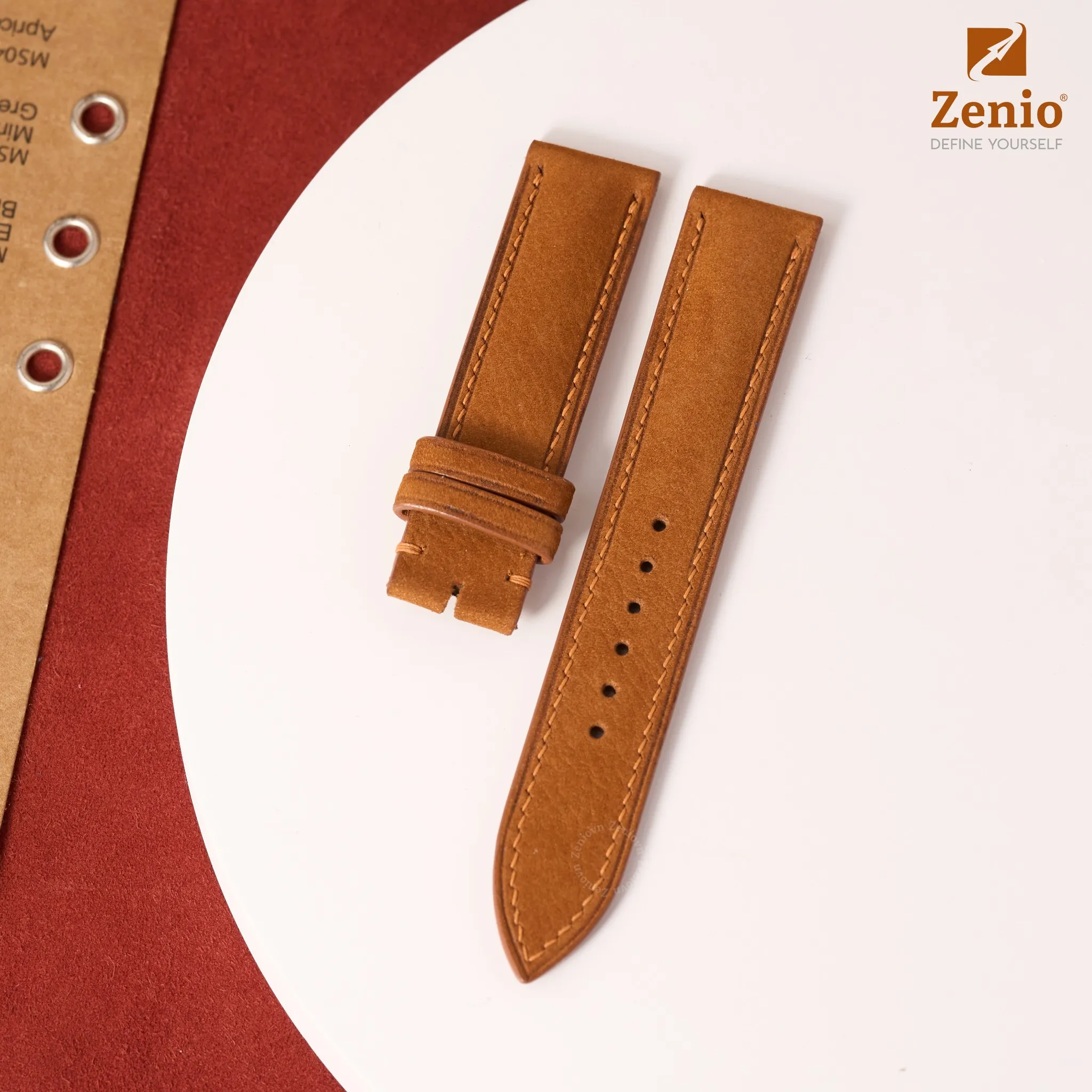 Dây đồng hồ Da Nubuck Màu nâu cho đồng hồ Omega Genève