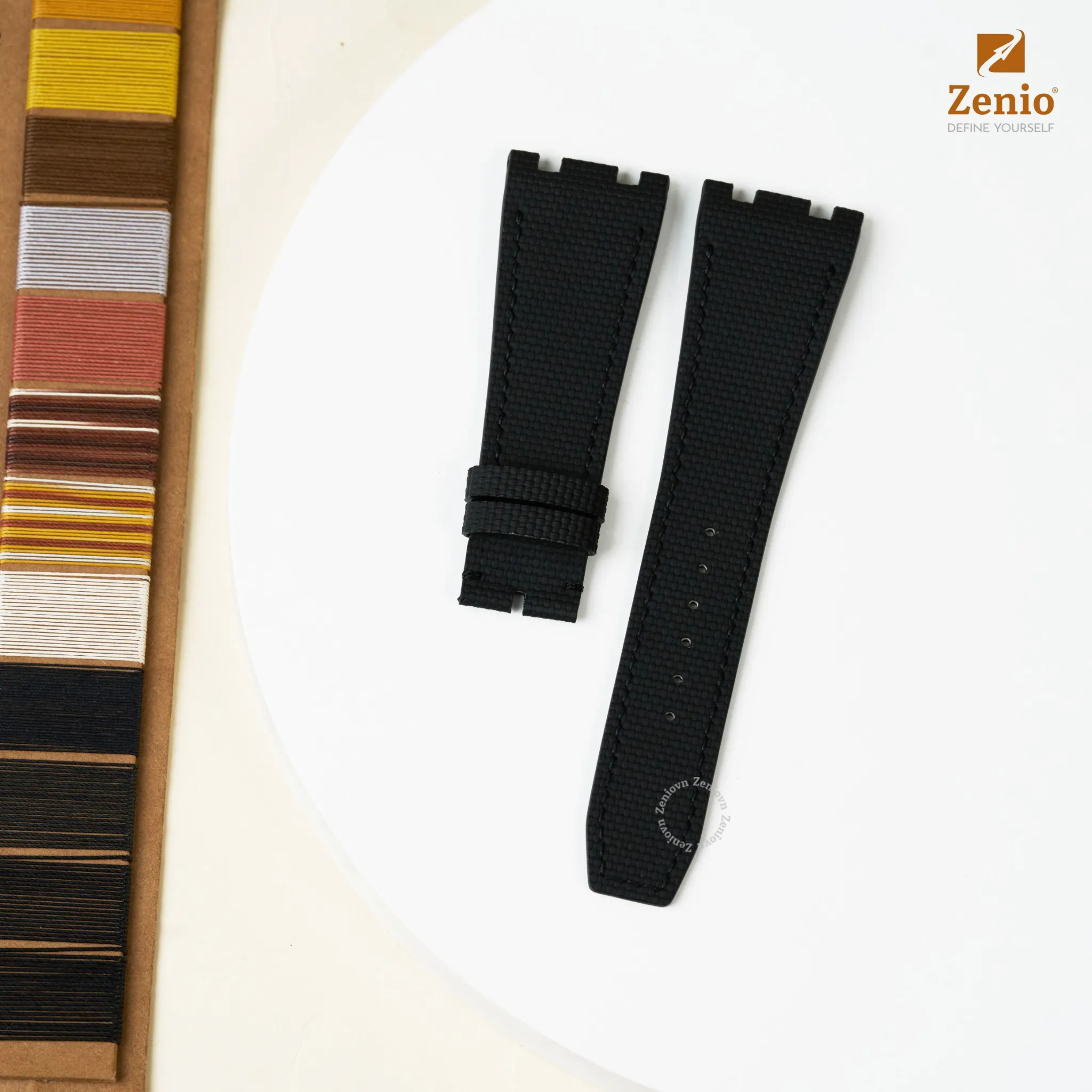 Dây đồng hồ Da FKM Màu đen cho đồng hồ Audemars Piguet Royal Oak