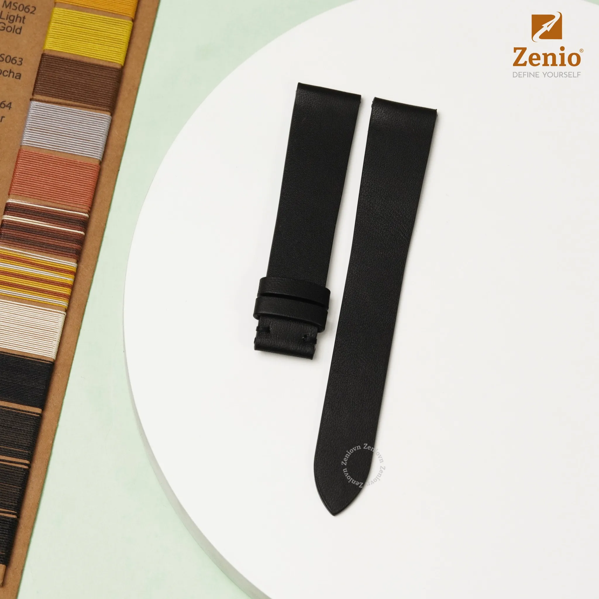 Dây đồng hồ Da Nappa Màu đen cho đồng hồ Omega