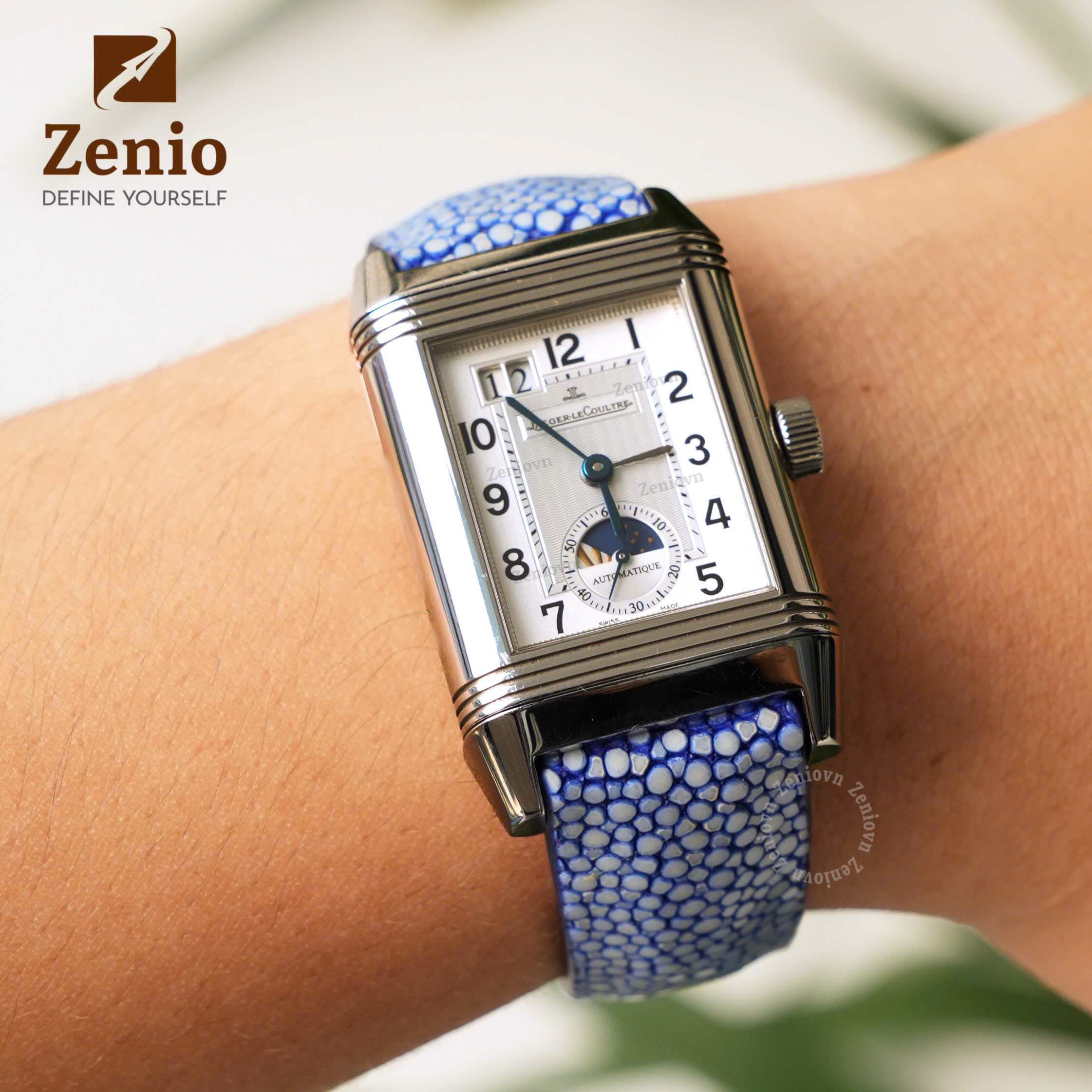 Dây Da Đồng Hồ Cá Đuối Xanh Dương 4