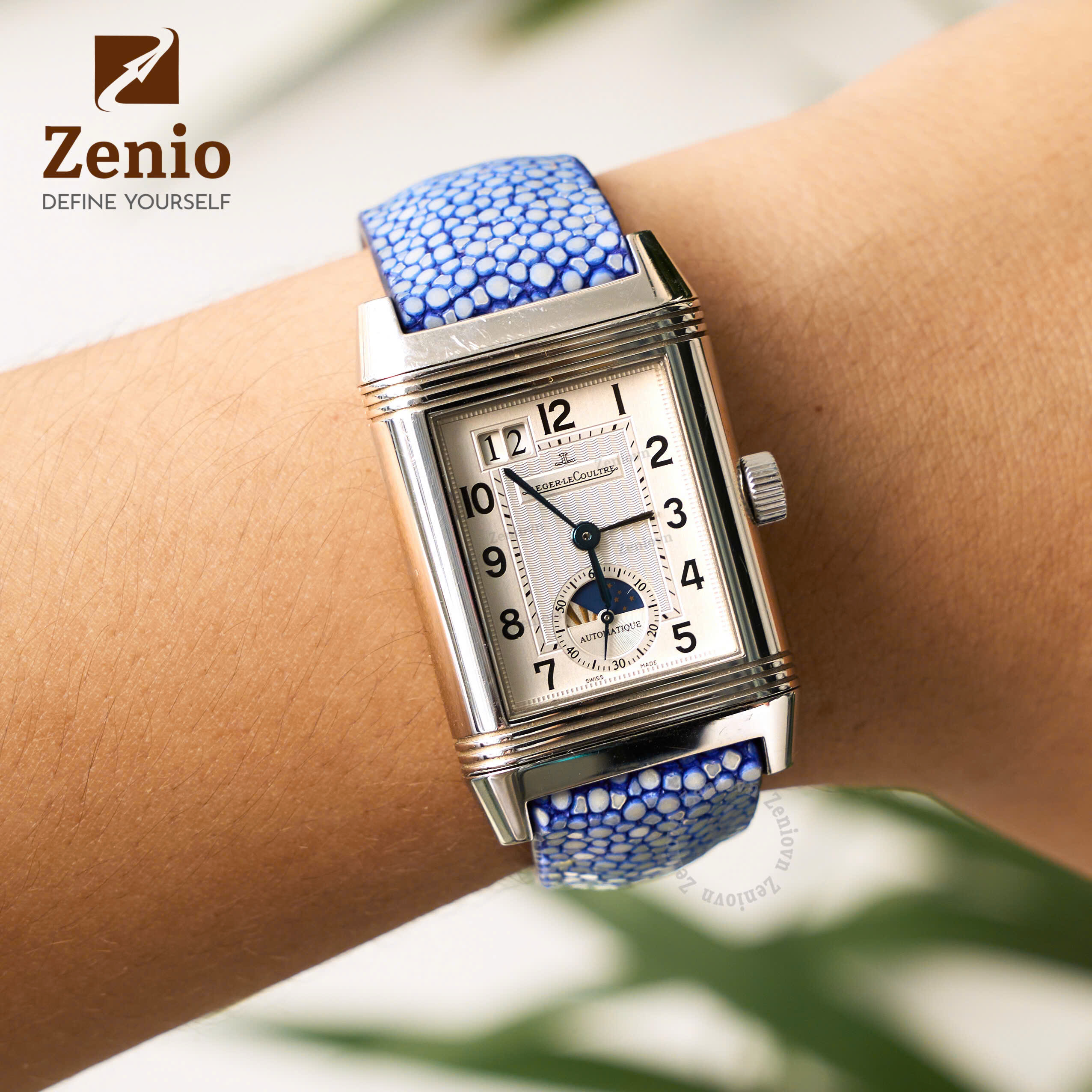 Dây Da Đồng Hồ Cá Đuối Xanh Dương 5