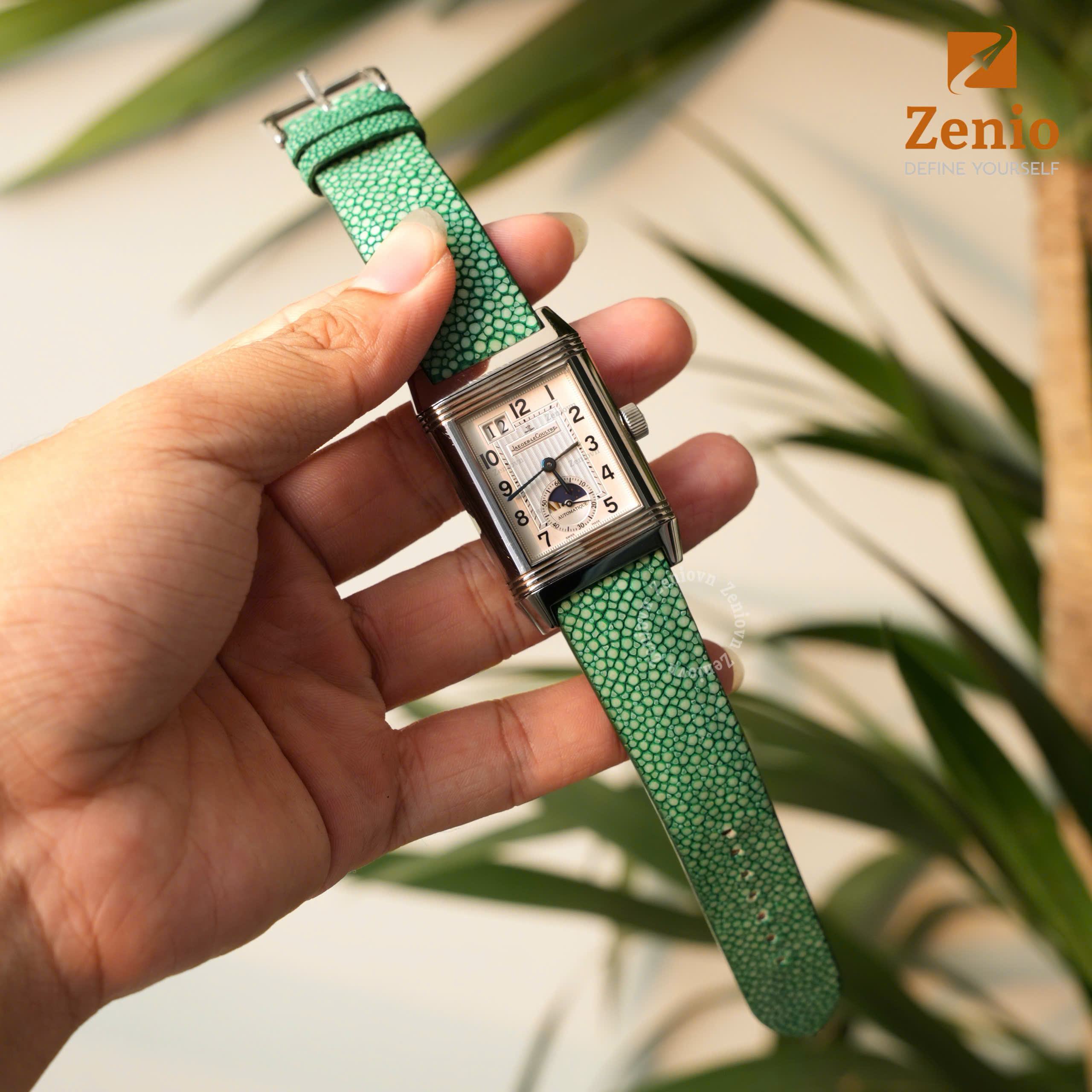 Dây Da Đồng Hồ Cá Đuối Xanh Lá 5