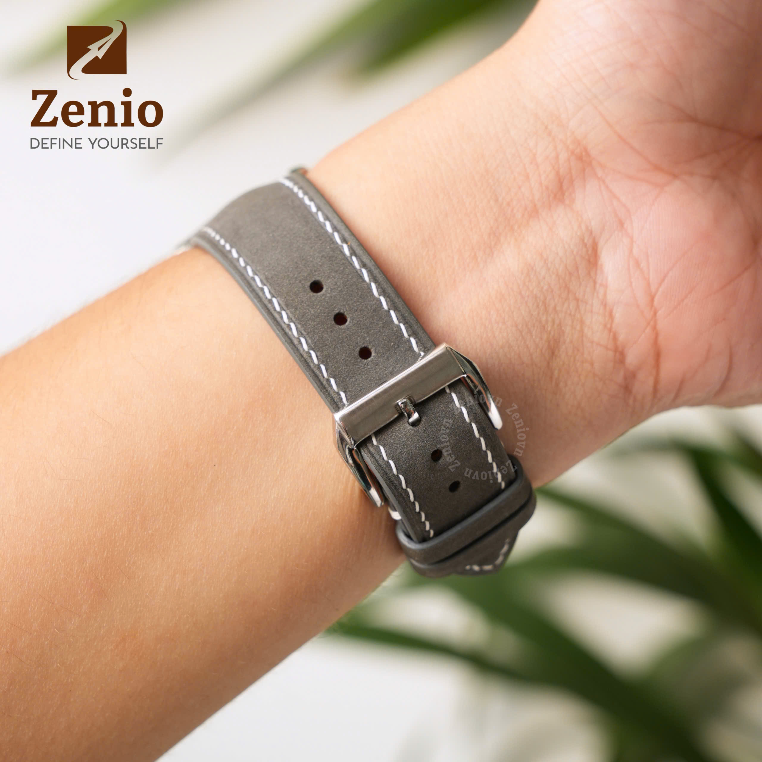 Dây Đồng Hồ Da Nubuck Màu Xám5