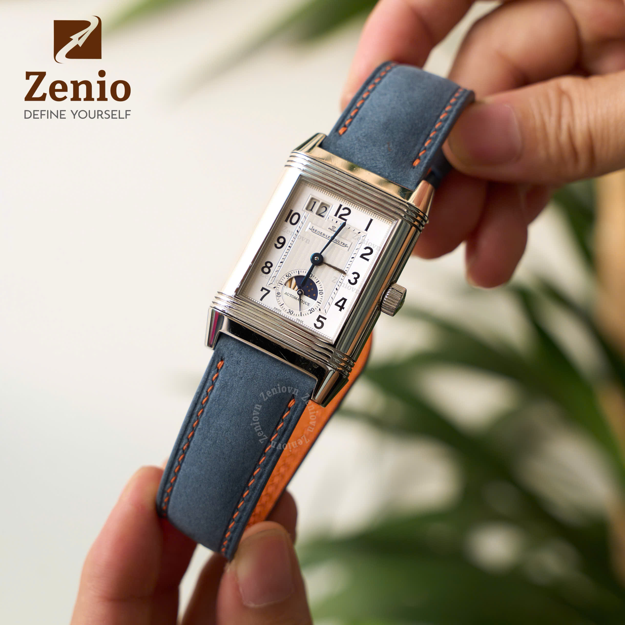 Dây Đồng Hồ Da Nubuck Màu Xanh Jeans3