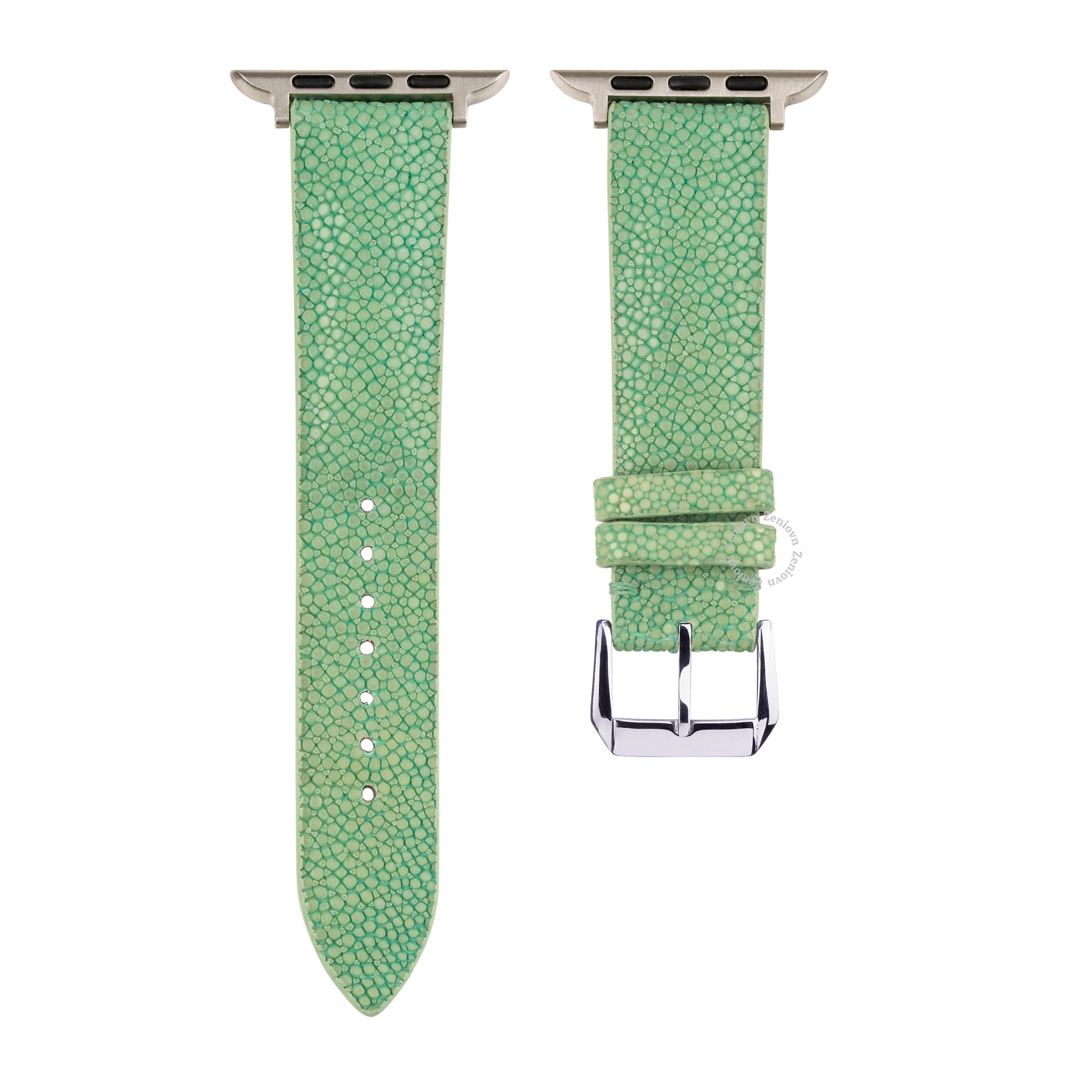 Dây da cá đuối màu Mint cho đồng hồ Apple Watch
