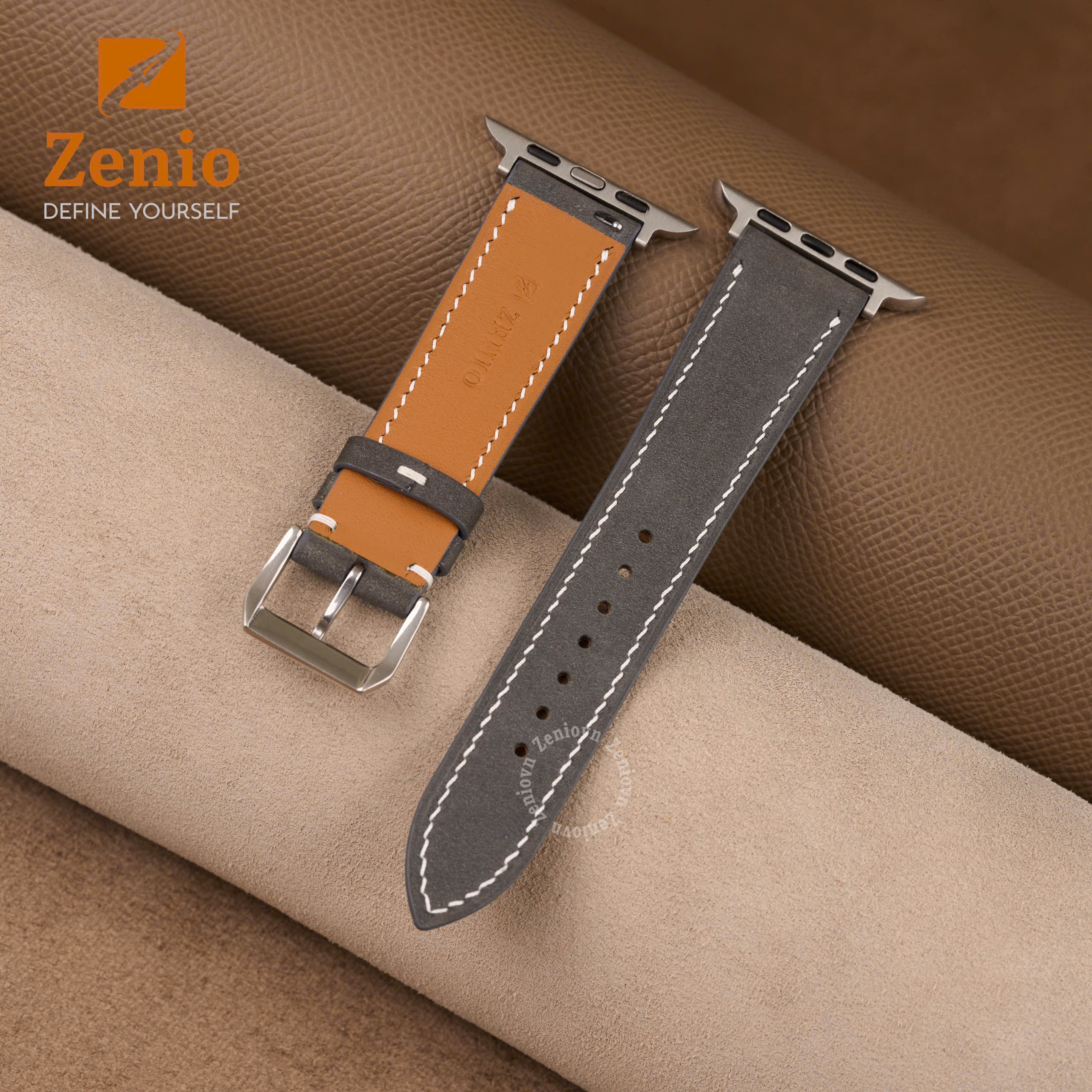 Dây da nubuck màu Xám cho Apple Watch 2