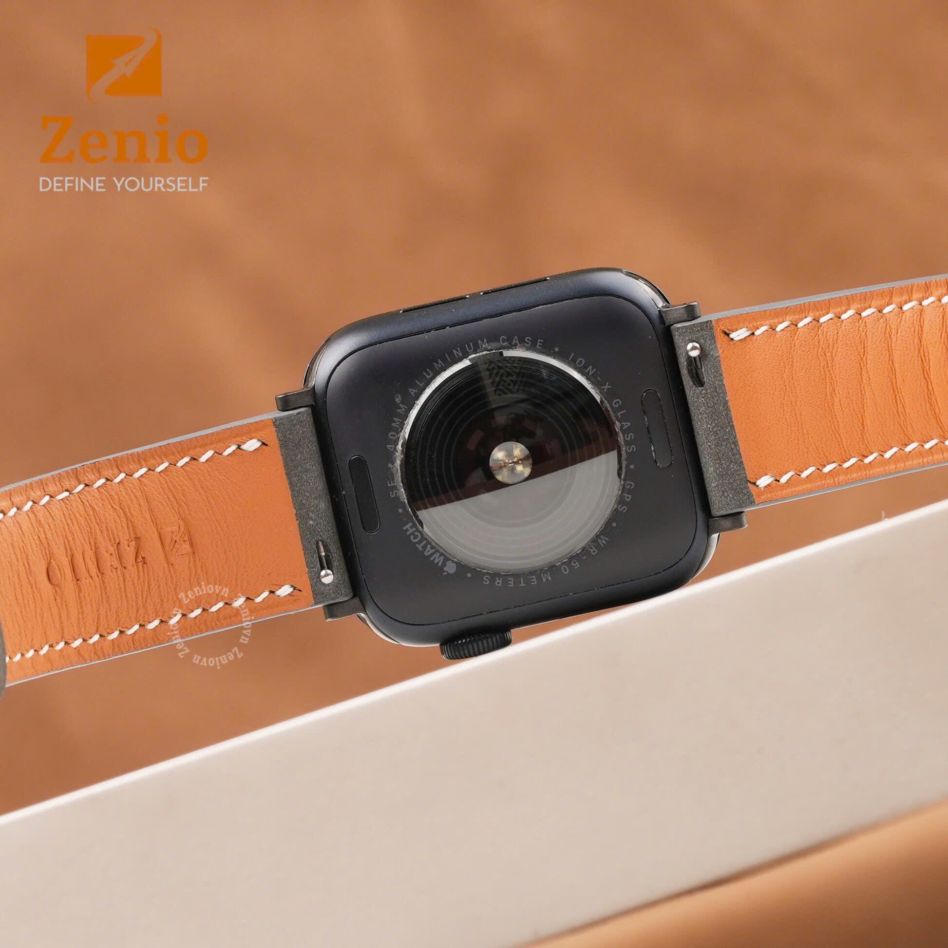 Dây da nubuck màu Xám cho Apple Watch 4
