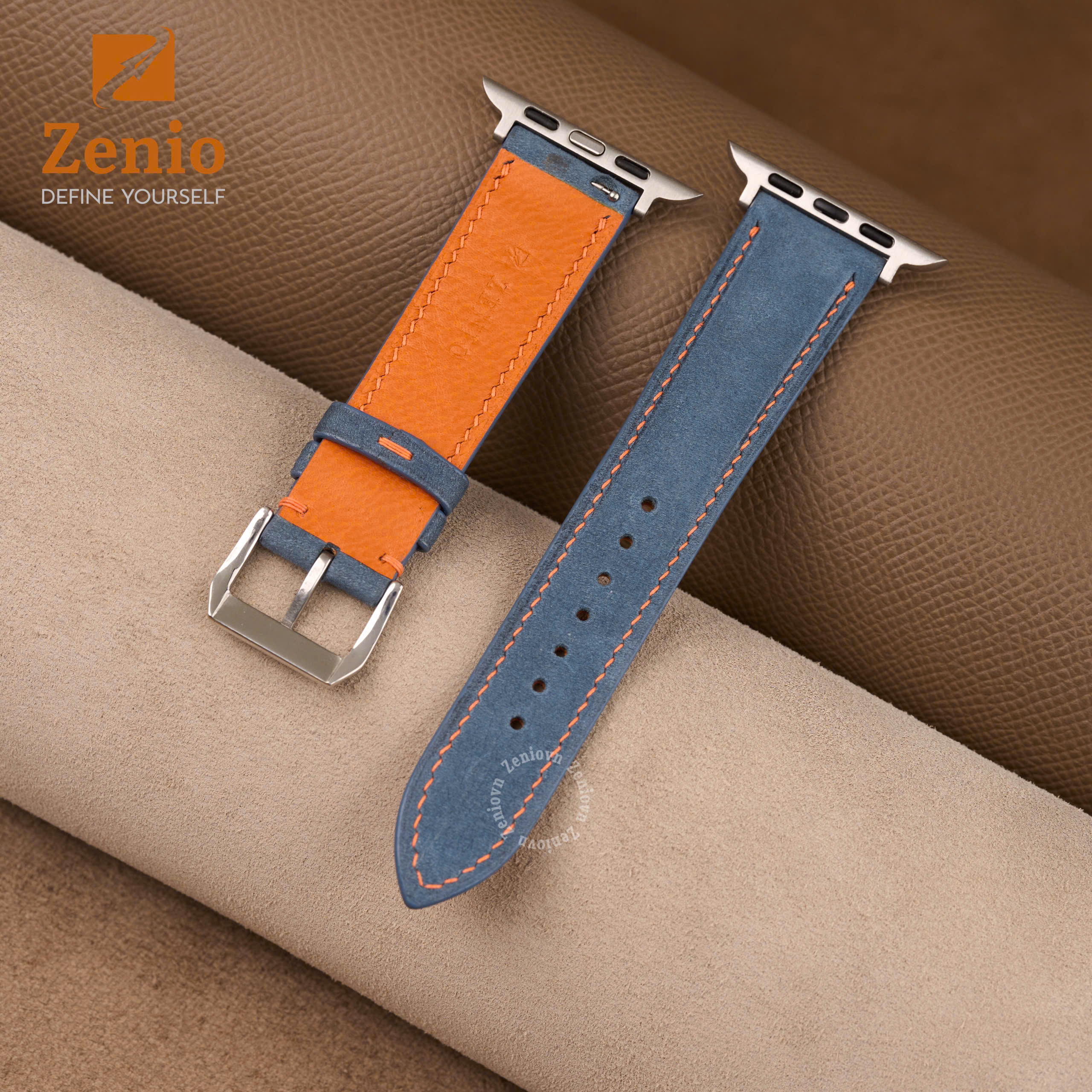 Dây da nubuck màu Xanh Jeans cho Apple Watch 2