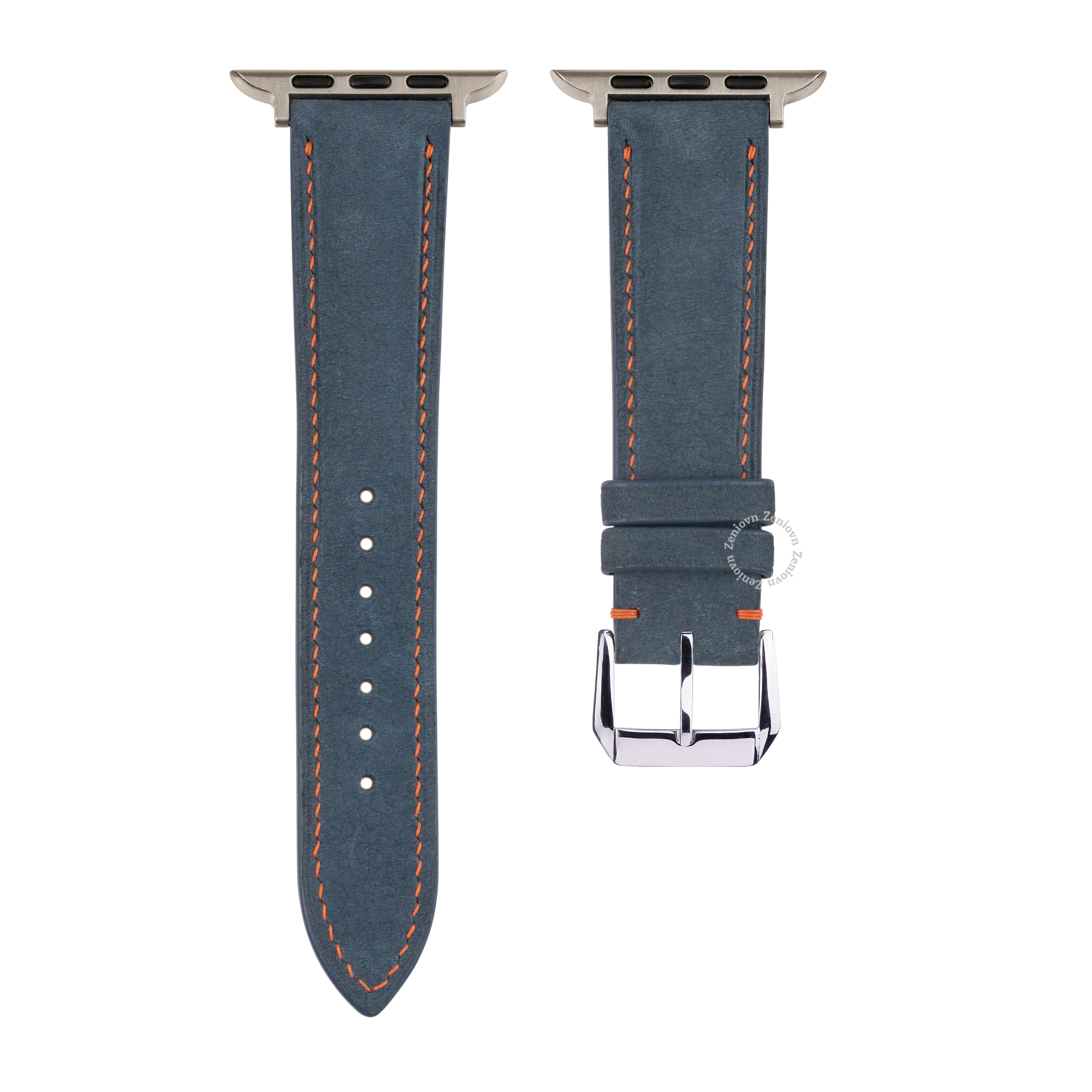 Dây da Nubuck màu Xanh Jeans cho đồng hồ Apple Watch