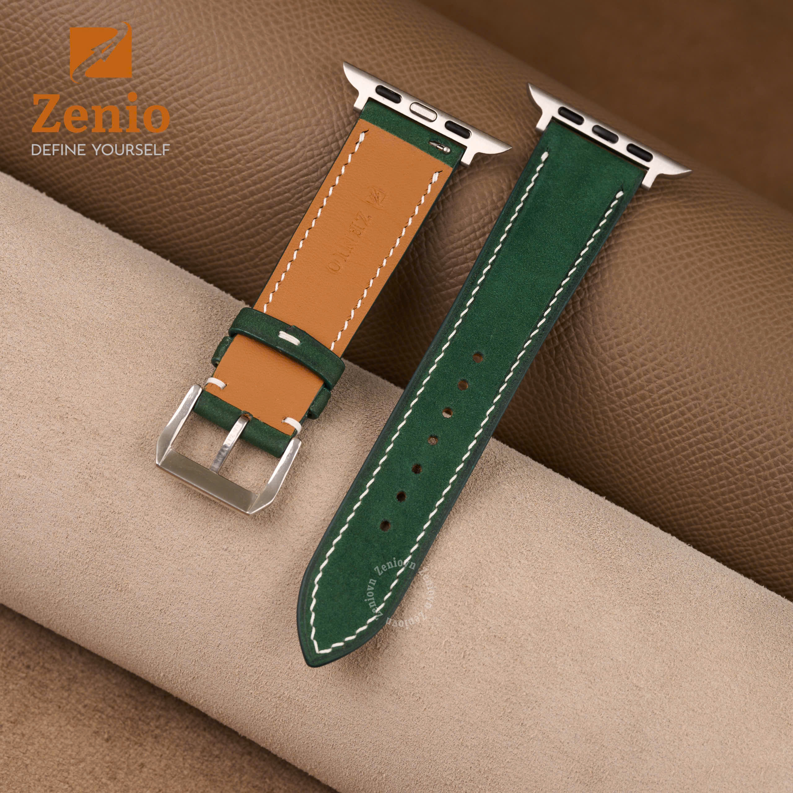 Dây da nubuck màu Xanh lá cho Apple Watch 2