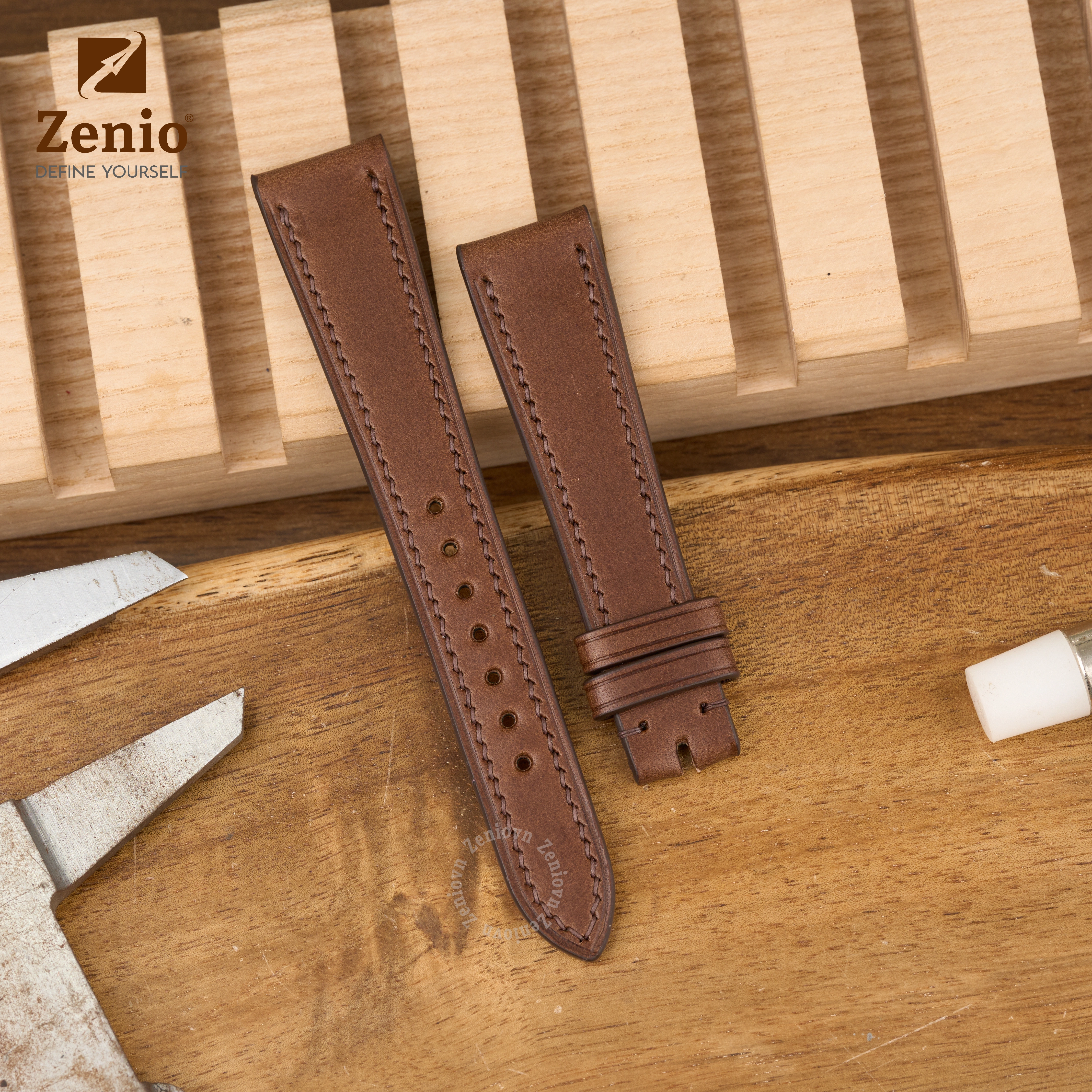 Dây da đồng hồ thay thế cho Daniel Wellington Bound Durham - Dây Da Buttero Màu Nâu