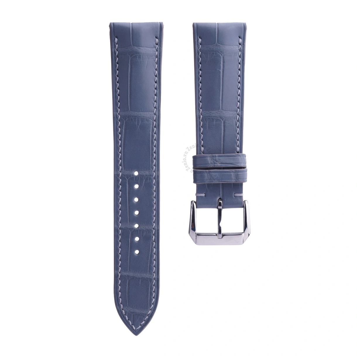 Dây Đồng Hồ Da Cá Sấu Alligator Màu Xám Dolphin Grey