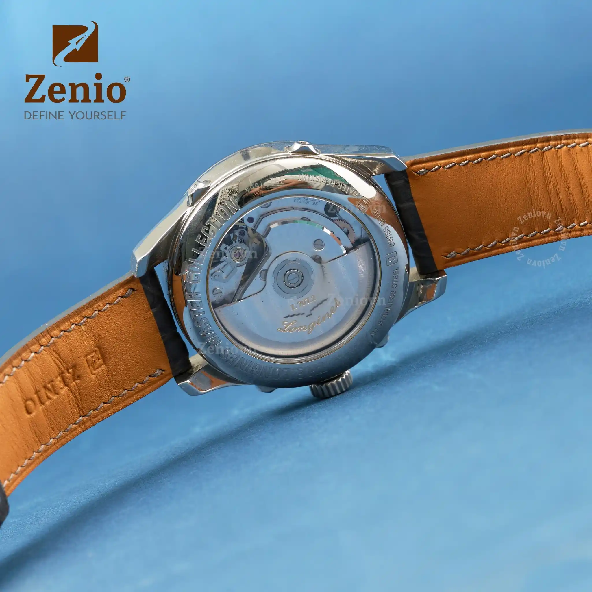 Dây da đồng hồ thay thế cho Longines Master Collection Retrograde Moonphase - (4)